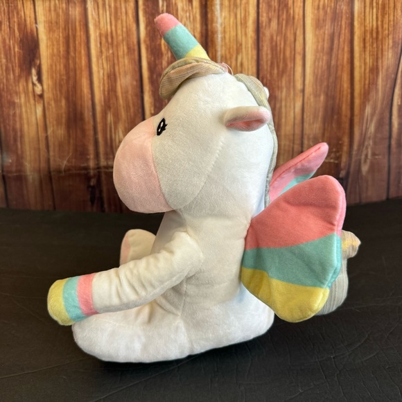 Unicorn Plush Animal Stuffed White 10 inch - Picture 4 of 6